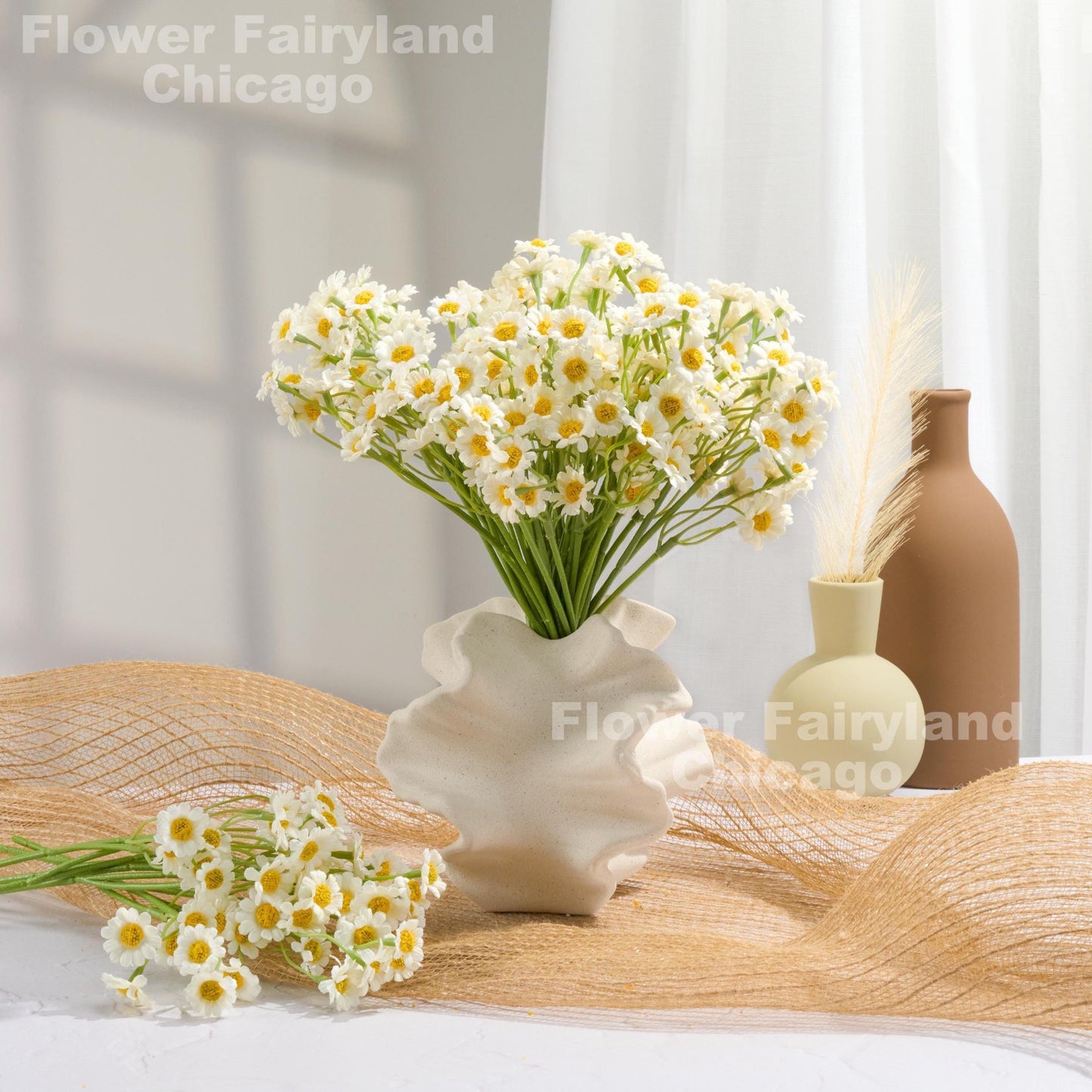 White chamomile styled in vase