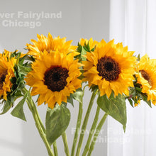 Load image into Gallery viewer, Real Touch Sunflower Stem  - Yellow
