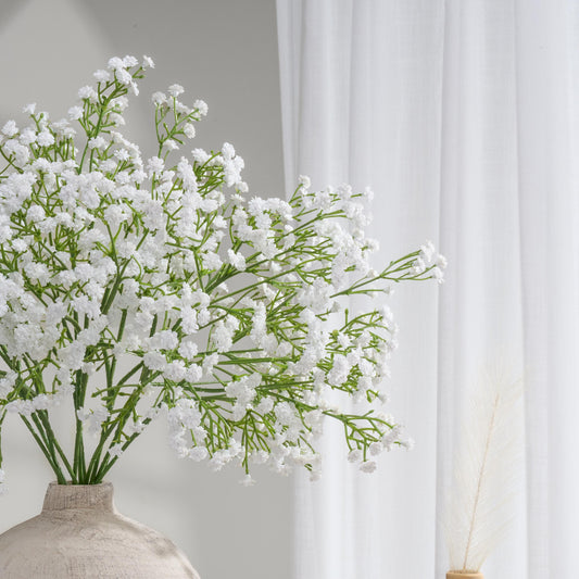 Faux baby's breath stem in white
