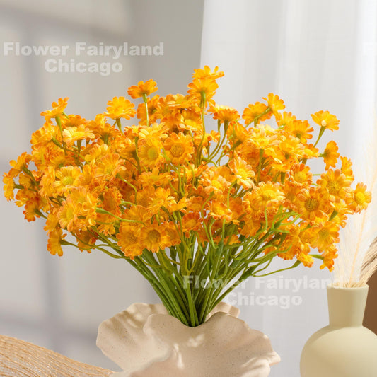 Orange faux chamomile bundle