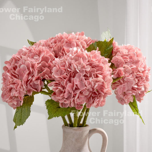 Antique pink real touch hydrangea stem