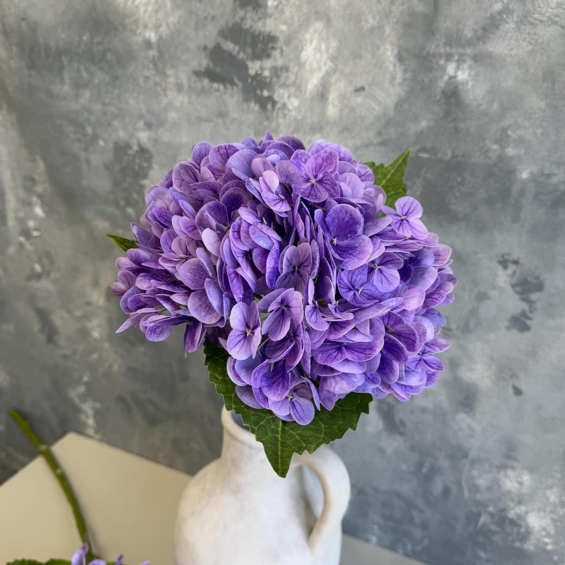 Electric purple hydrangea styling