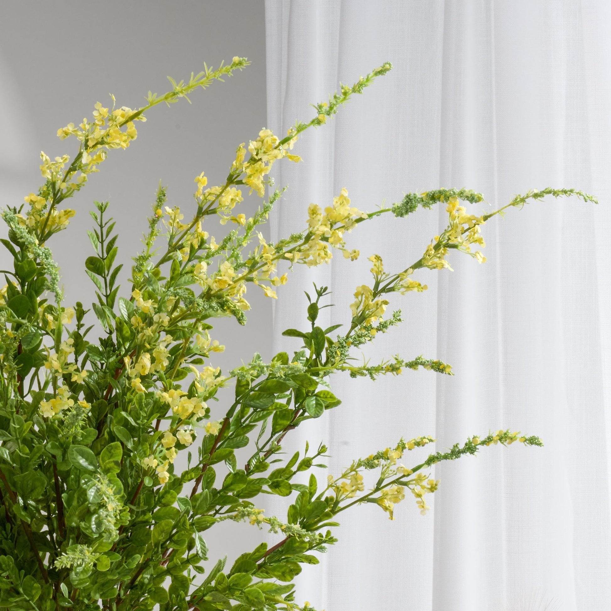 Yellow faux sage plant branch