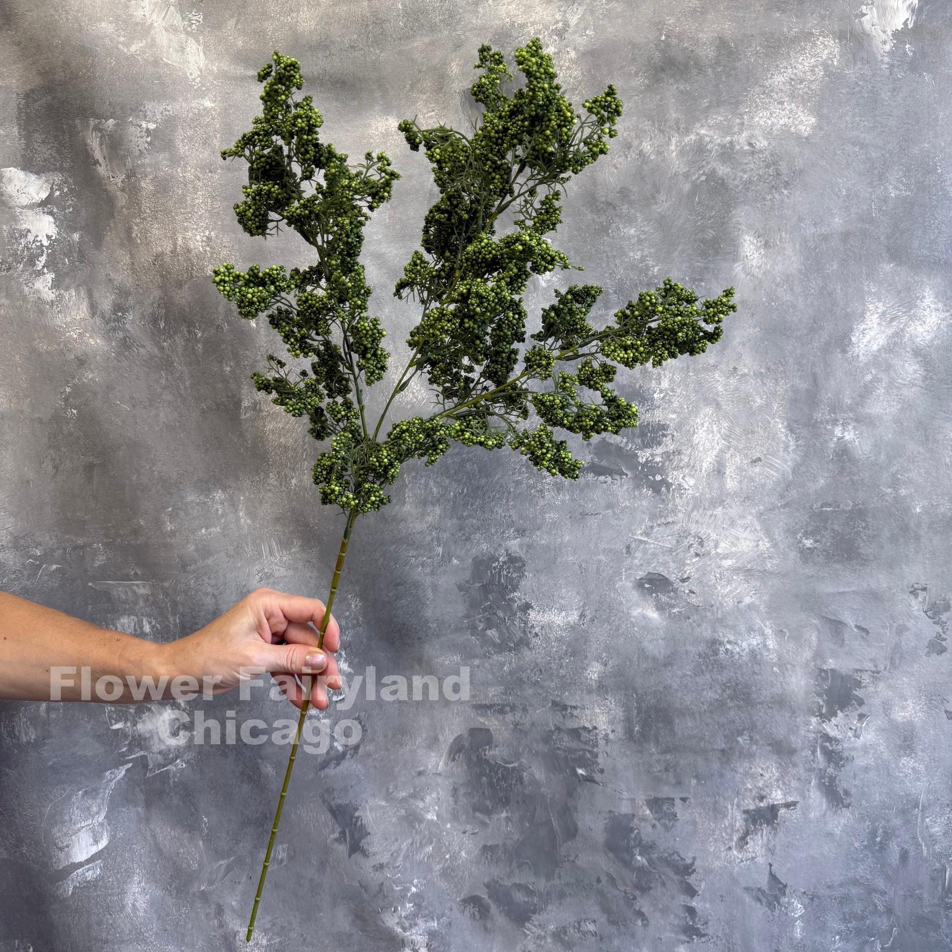 Green mini berries branch styling