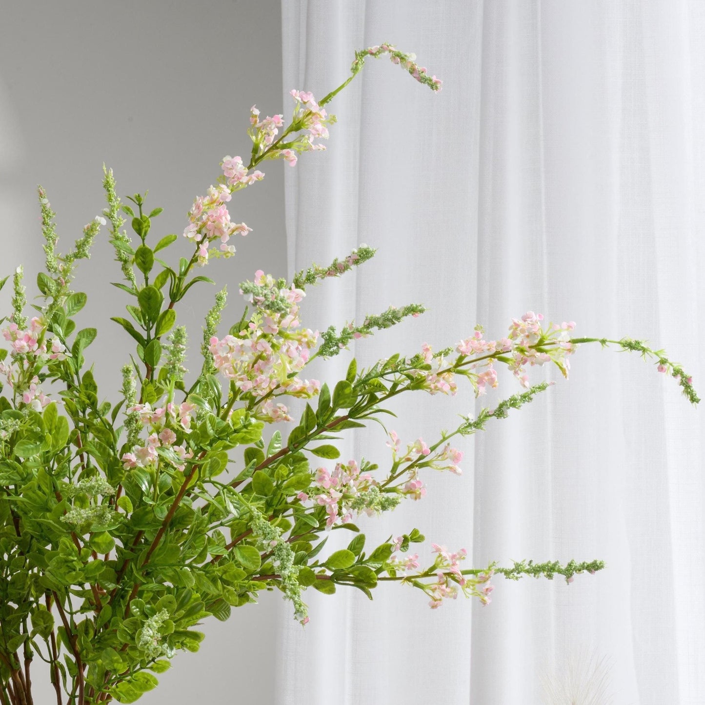 Light pink faux sage plant branch
