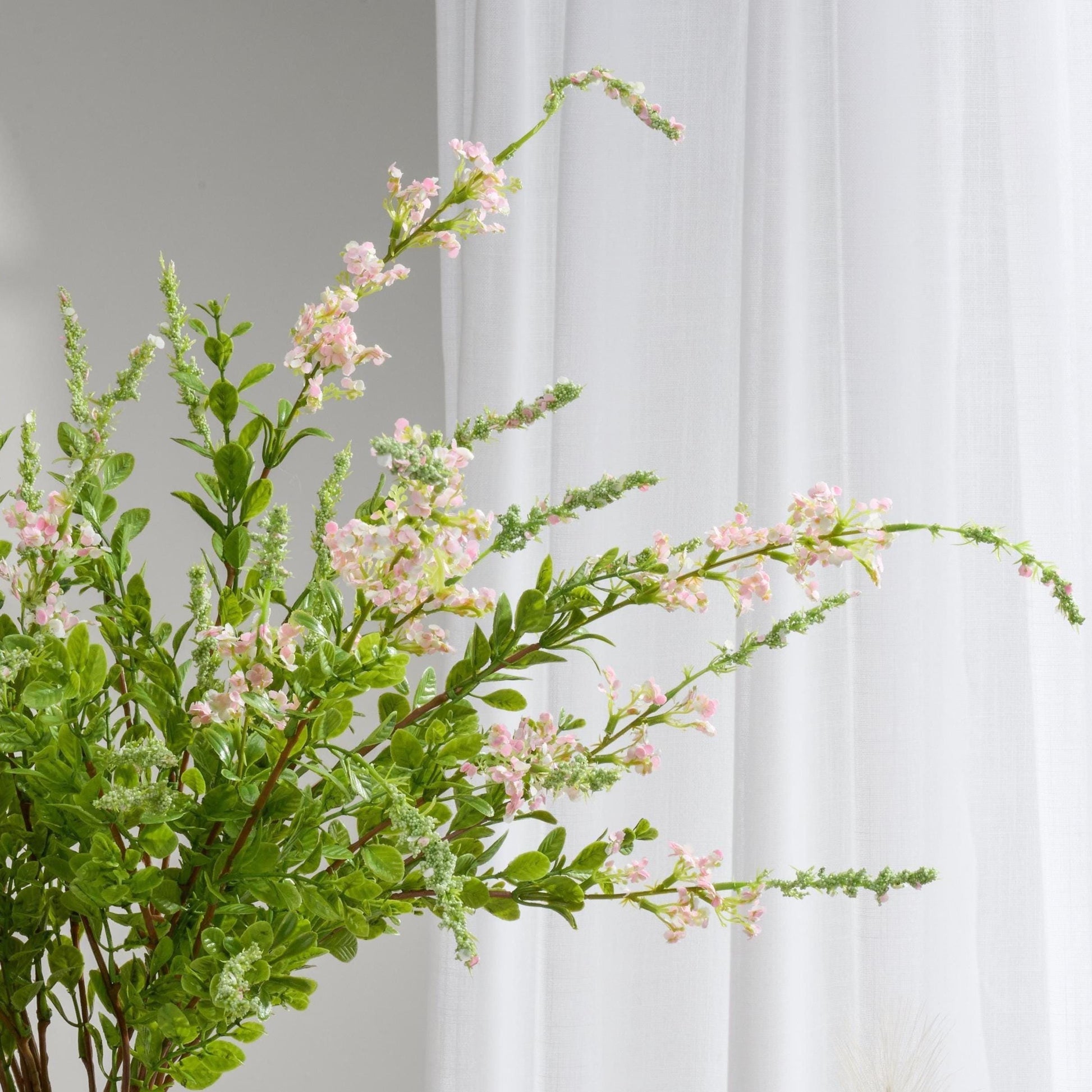 Light pink faux sage plant branch
