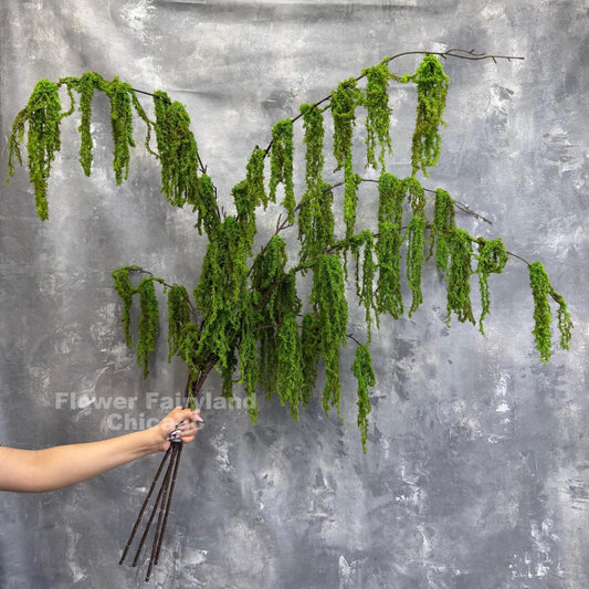 Faux weeping moss branch