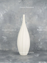 Load image into Gallery viewer, Tall and Elegant White Ceramic Vase
