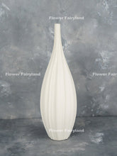 Load image into Gallery viewer, Tall and Elegant White Ceramic Vase
