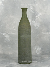 Load image into Gallery viewer, Green Ceramic Tall Vase
