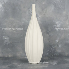 Load image into Gallery viewer, Tall and Elegant White Ceramic Vase
