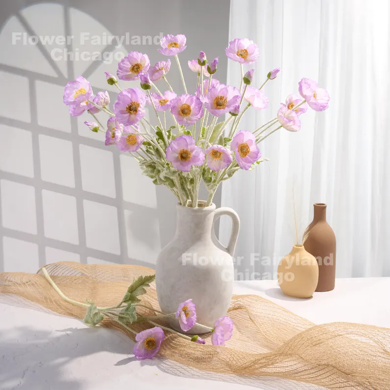Faux Poppy - Light Lavender
