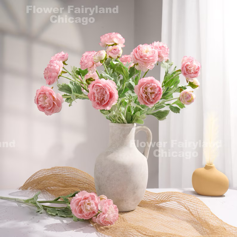 Faux Ranunculus - Pink