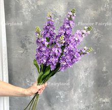 Load image into Gallery viewer, Faux Brompton Stock Bouquet - Light Lavender Purple
