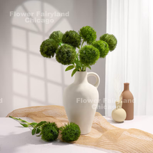 Load image into Gallery viewer, Real Touch Dianthus Green Ball Stem - Dark Green
