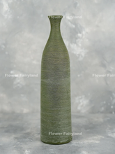 Load image into Gallery viewer, Green Ceramic Tall Vase
