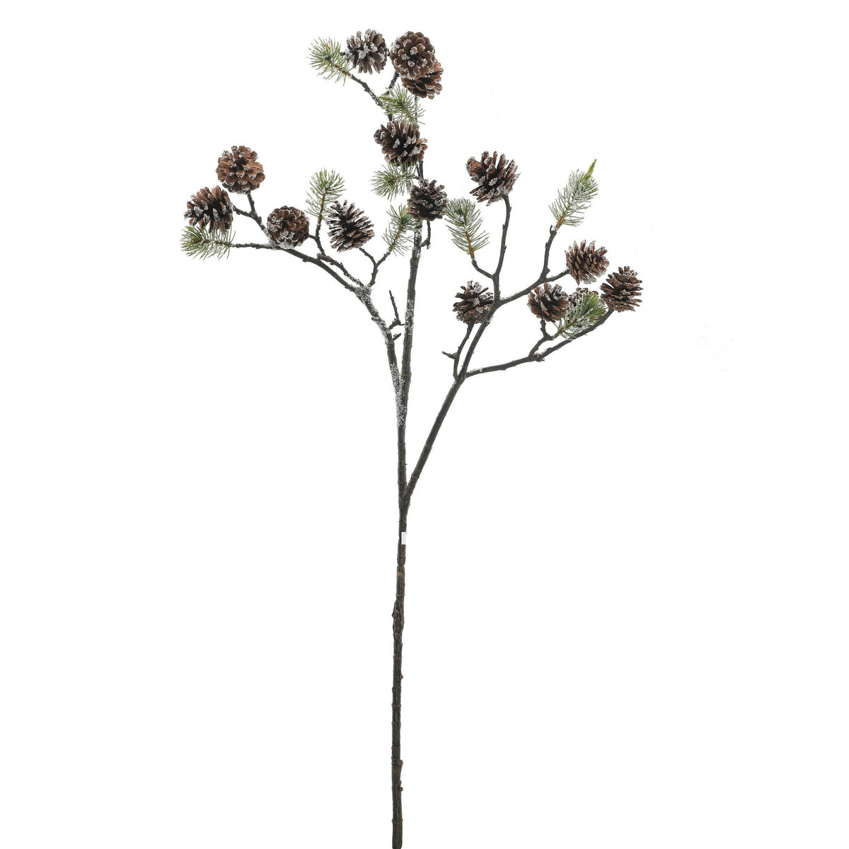 Faux Pine Cone Branch
