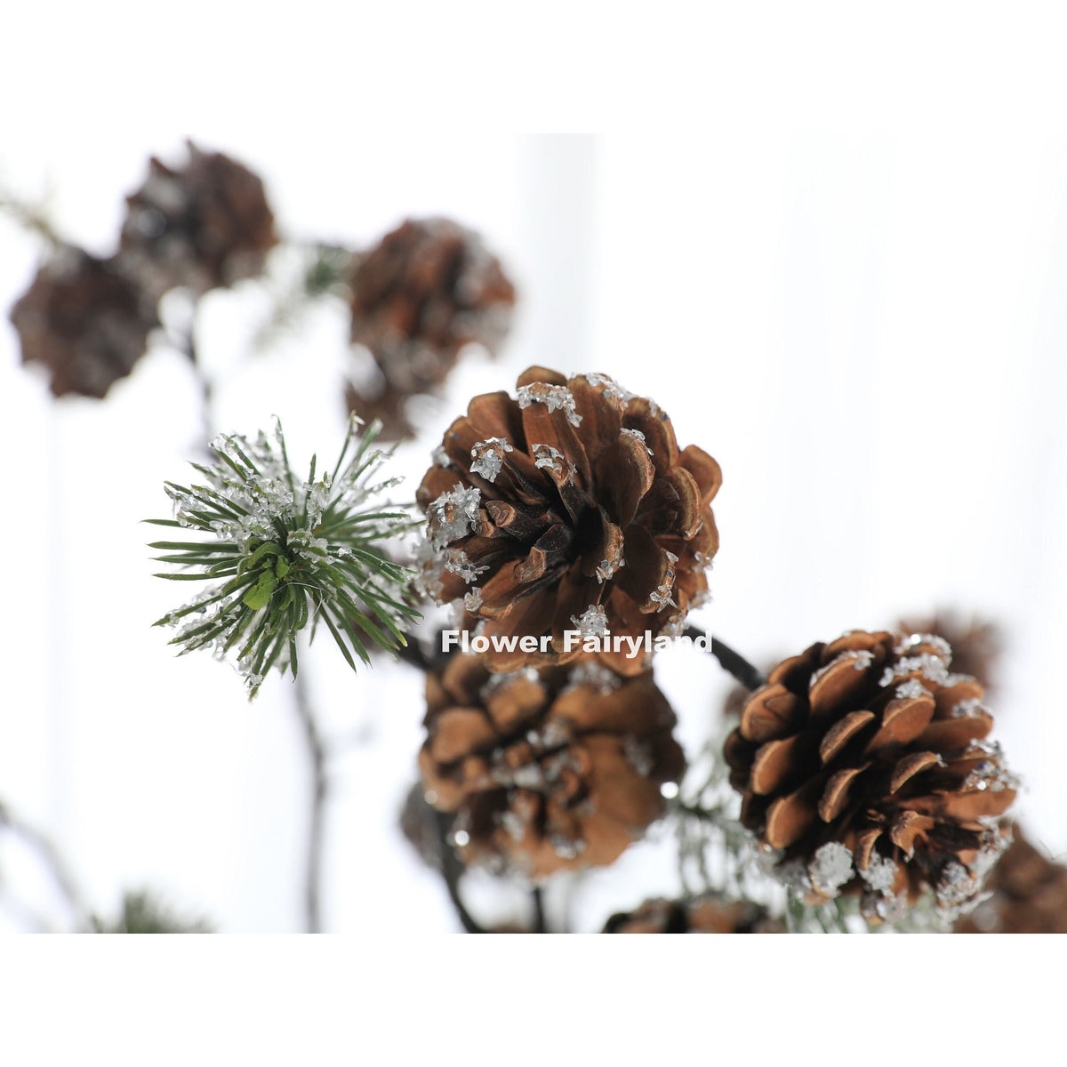 Faux Pine Cone Branch
