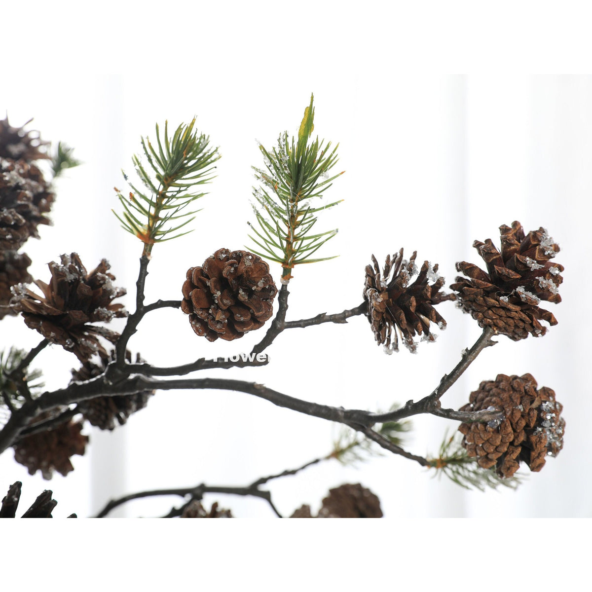 Faux Pine Cone Branch