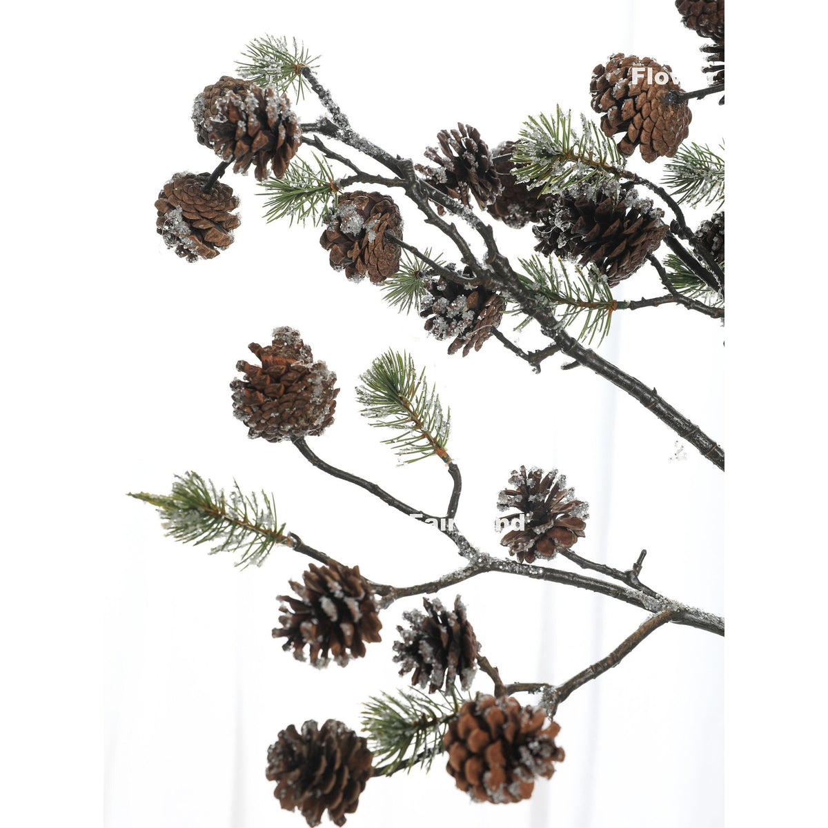 Faux Pine Cone Branch