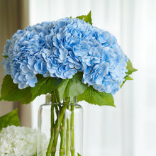 Load image into Gallery viewer, Real Touch Huge Faux Hydrangea Stem - Light Blue
