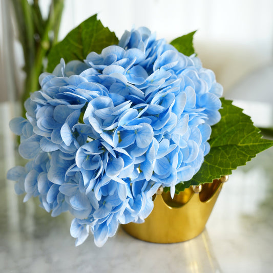 Real Touch Huge Hydrangea Stem - Light Blue