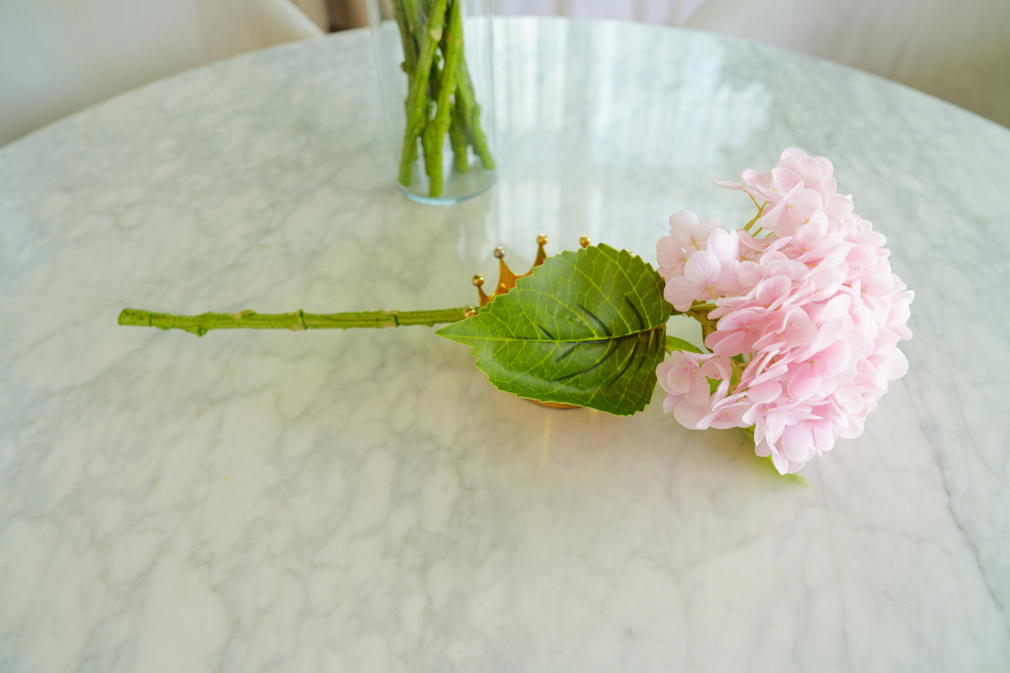 Real Touch Huge Hydrangea Stem - Light Pink