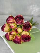 Load image into Gallery viewer, 10 Stems Dried Look Rose Bouquet - Red
