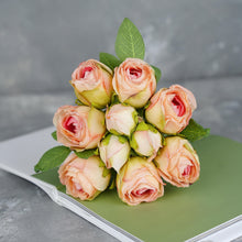 Load image into Gallery viewer, 10 Stems Dried Look Rose Bouquet - Pink
