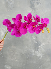 Load image into Gallery viewer, 38&quot; Real Touch 9 Heads Orchid Stem - Magenta
