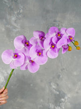 Load image into Gallery viewer, 38&quot; Real Touch 9 Heads Orchid Stem - Light Purple
