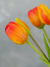 Load image into Gallery viewer, 5 Stems Faux Tulip - Orange
