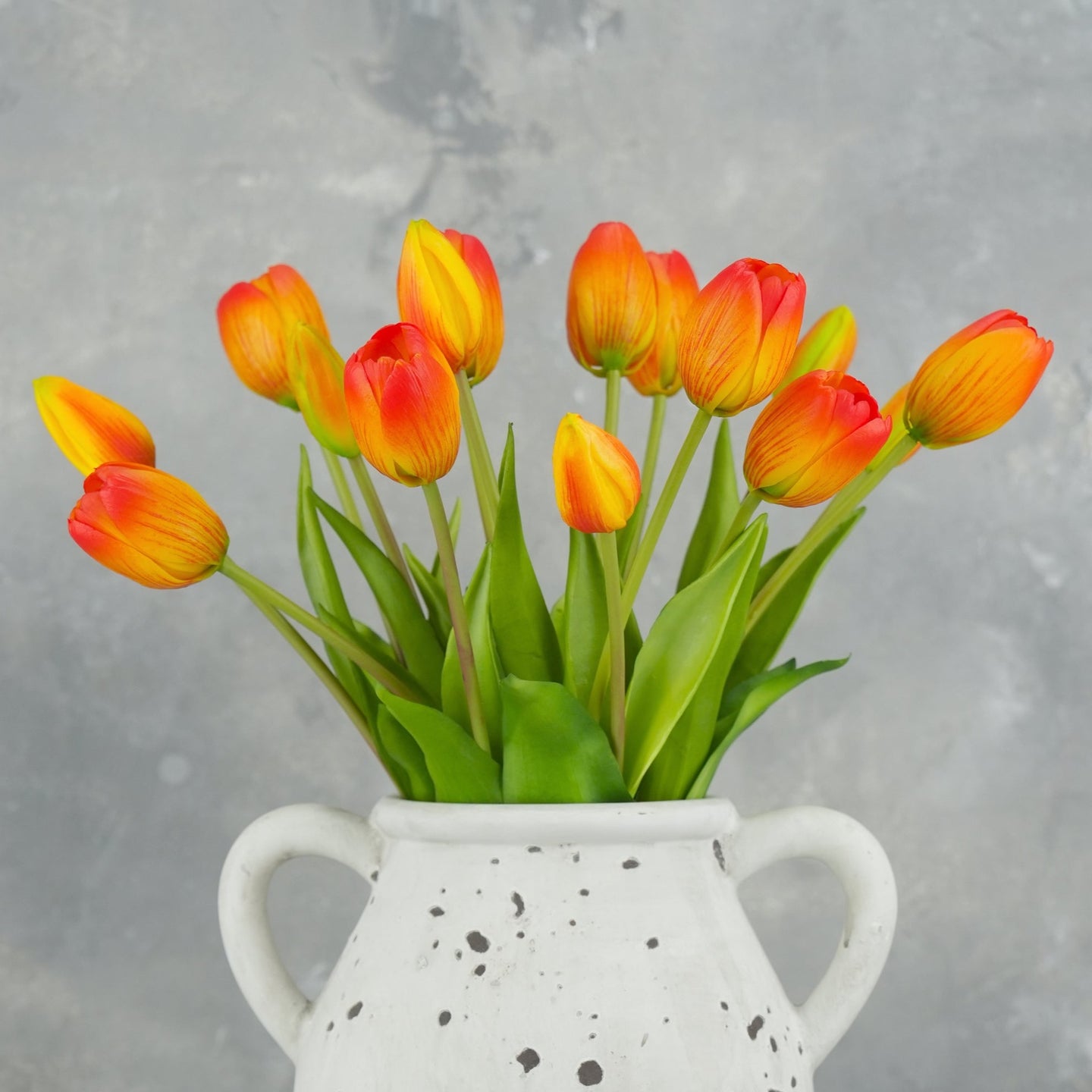 5 Stems Faux Tulip - Orange