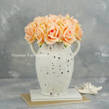 Load image into Gallery viewer, 5 Stems Real Touch Moist Latex Rose Bouquet - Peachy Orange
