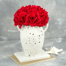 Load image into Gallery viewer, 5 Stems Real Touch Moist Latex Rose Bouquet - Bright Red
