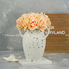 Load image into Gallery viewer, 5 Stems Real Touch Moist Latex Rose Bouquet - Peachy Orange
