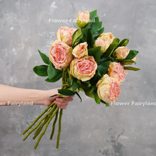 Load image into Gallery viewer, 2 Heads Dried Look Peony - Light Pink
